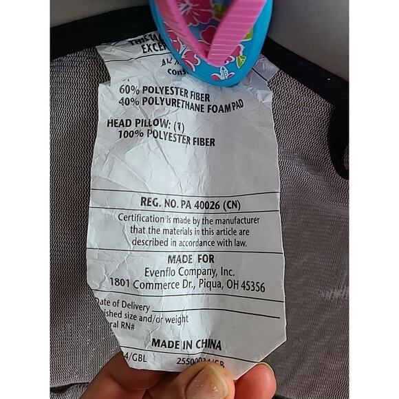 Evenflo Tribute Seat Cover Fabric Cushion Padding Replacement Padding Pink/Gray - Picture 9 of 10